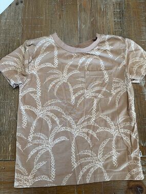 Little Sleepies Tan Palm Pocket Tee